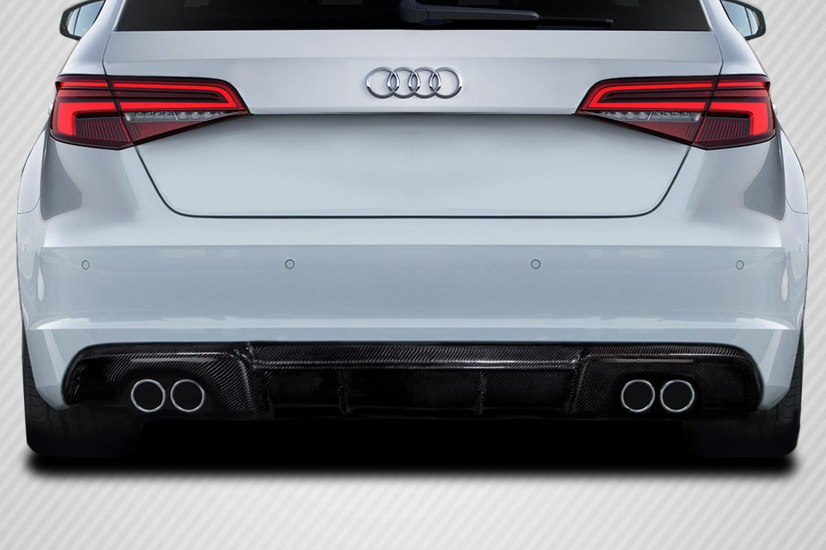 2013-2016 Audi A3 Sportback RS3 Look Rear Diffuser, Carbon Fiber - view 1