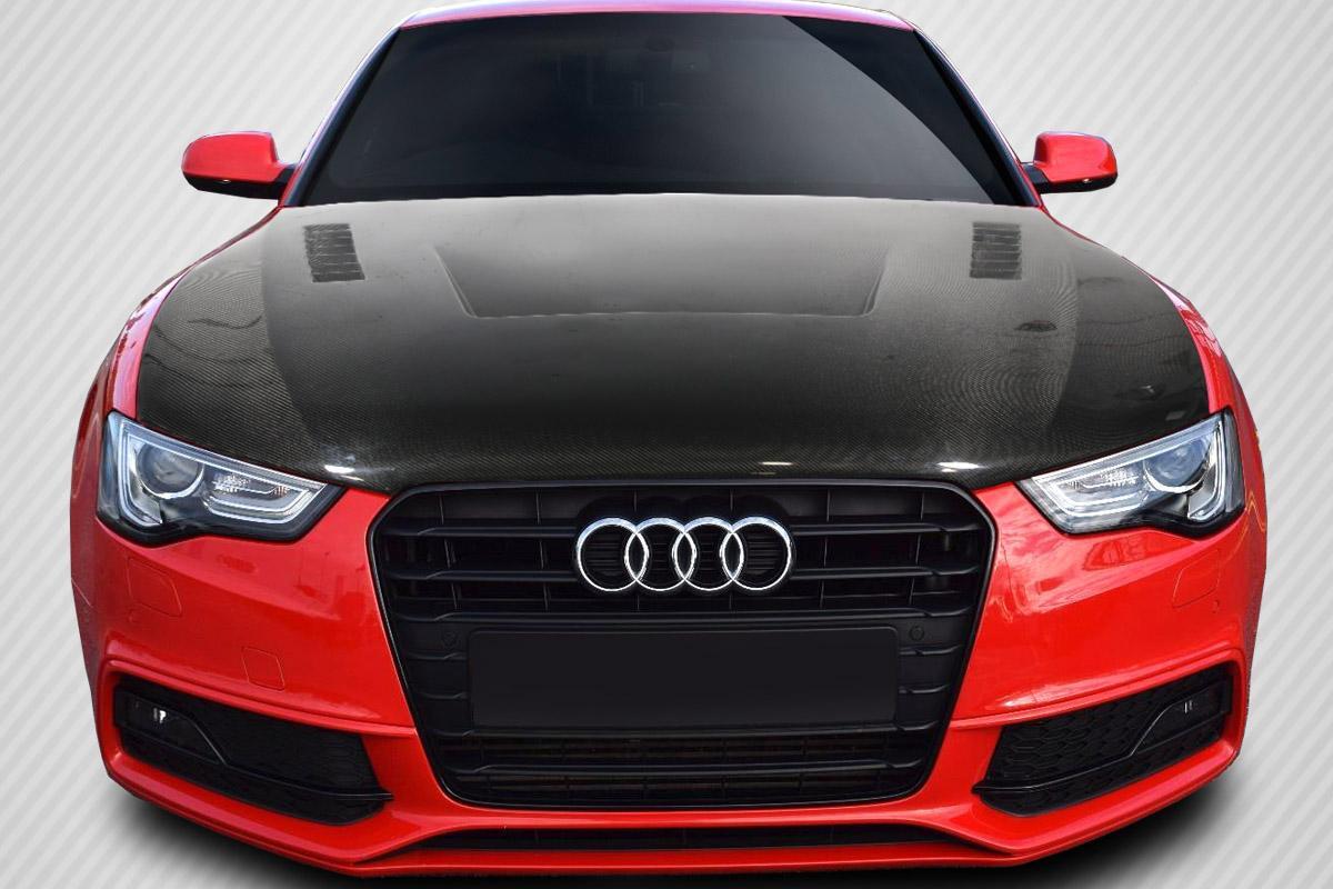 2013-2016 Audi A5 S5 B8 DriTech Eros Version 1 Hood, Carbon Fiber - view 1