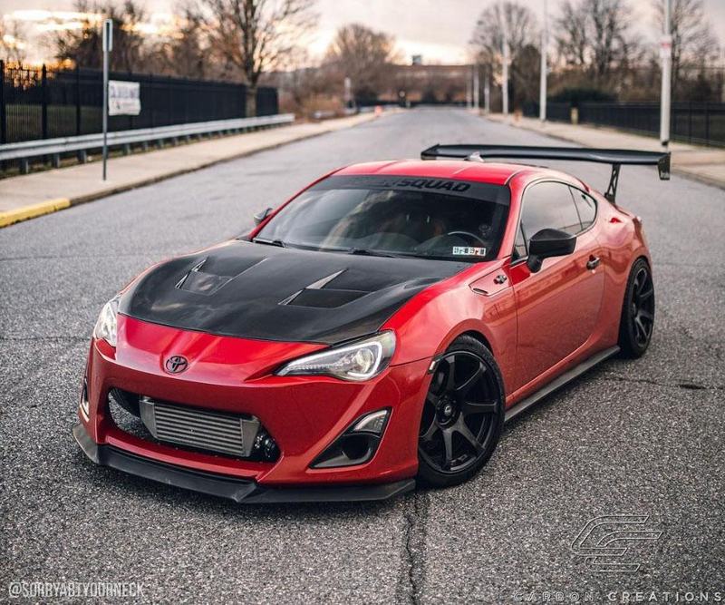 2013-2020 Scion FR-S Toyota 86 Subaru BRZ Dritech 86-R Hood, Carbon - view 2