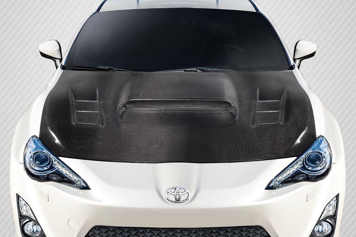2013-2020 Scion FR-S Toyota 86 Subaru BRZ STI Look Hood, Carbon Fiber - view 1