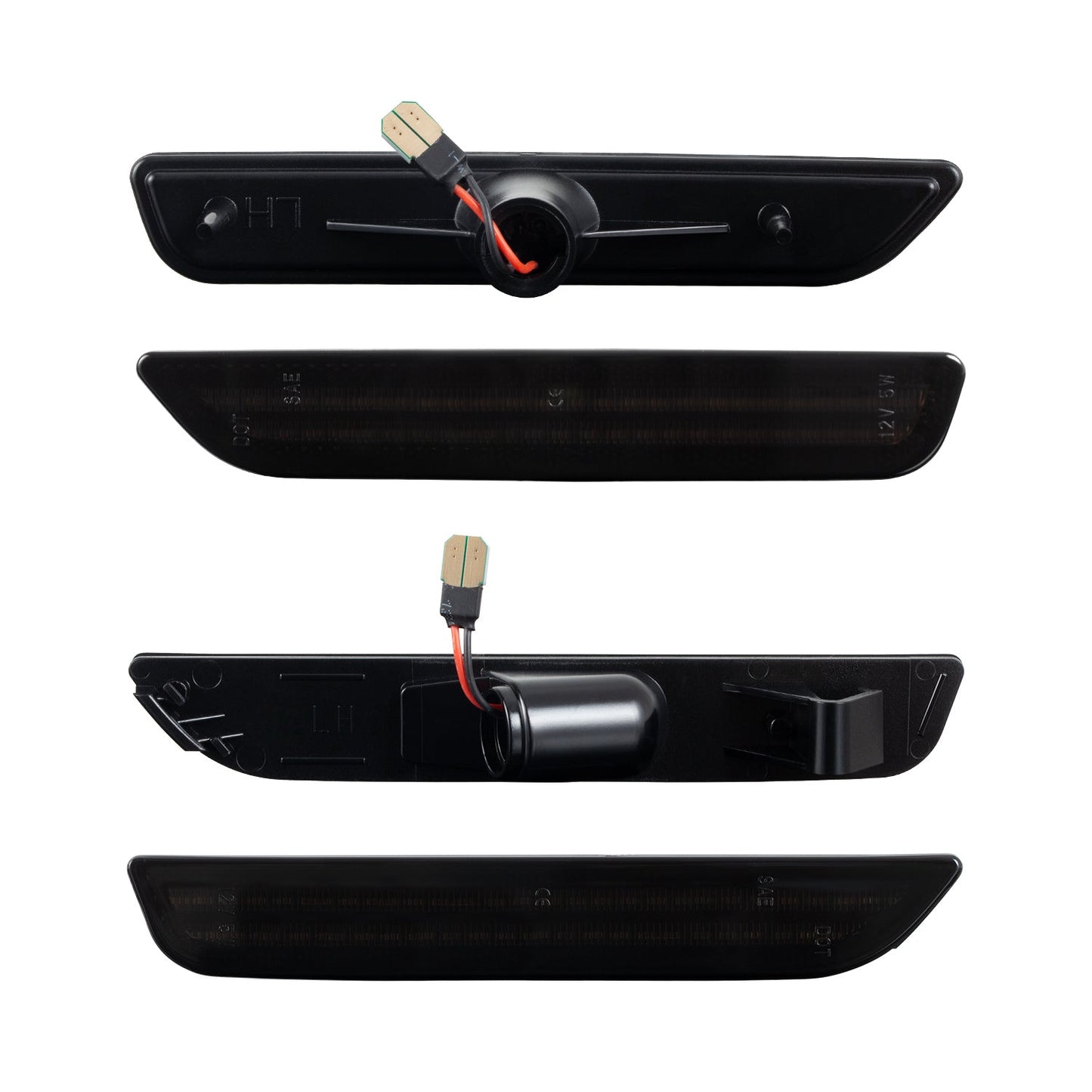 2013 Mustang White LED Smoked Side Markers