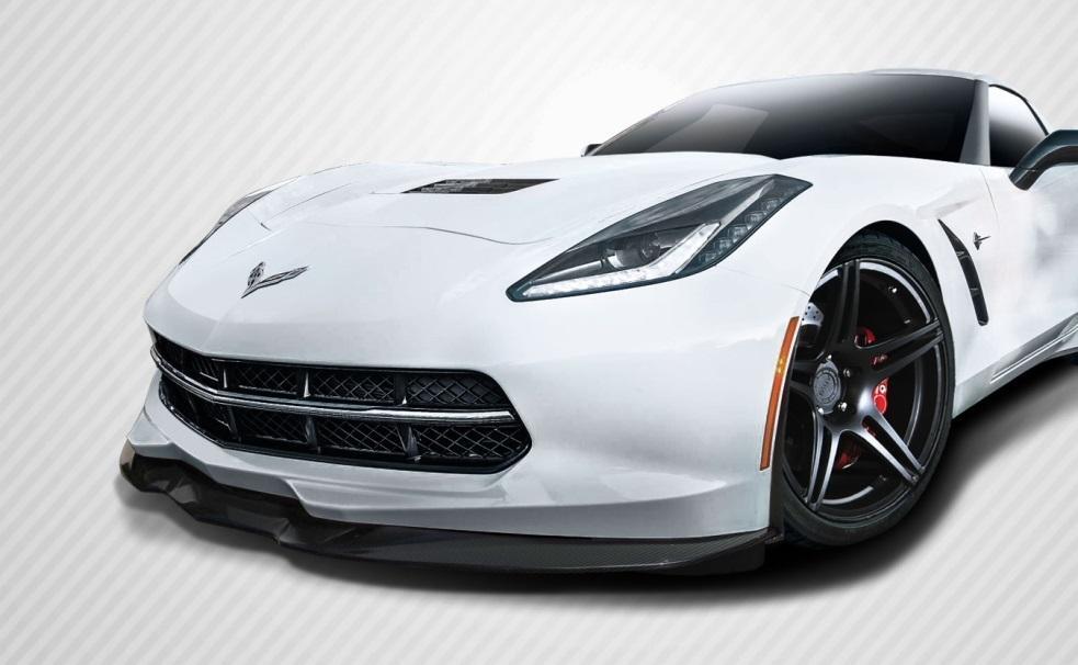 2014-2019 Chevrolet Corvette C7 Apex Front Splitter, Carbon Fiber - view 1