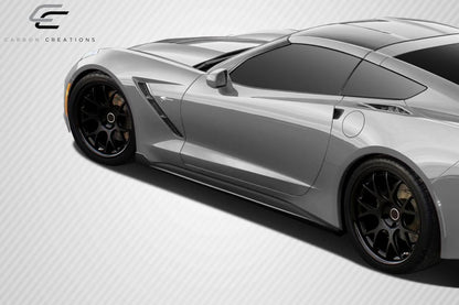 2014-2019 Chevrolet Corvette C7 GT Concept Side Splitters, Carbon - view 1