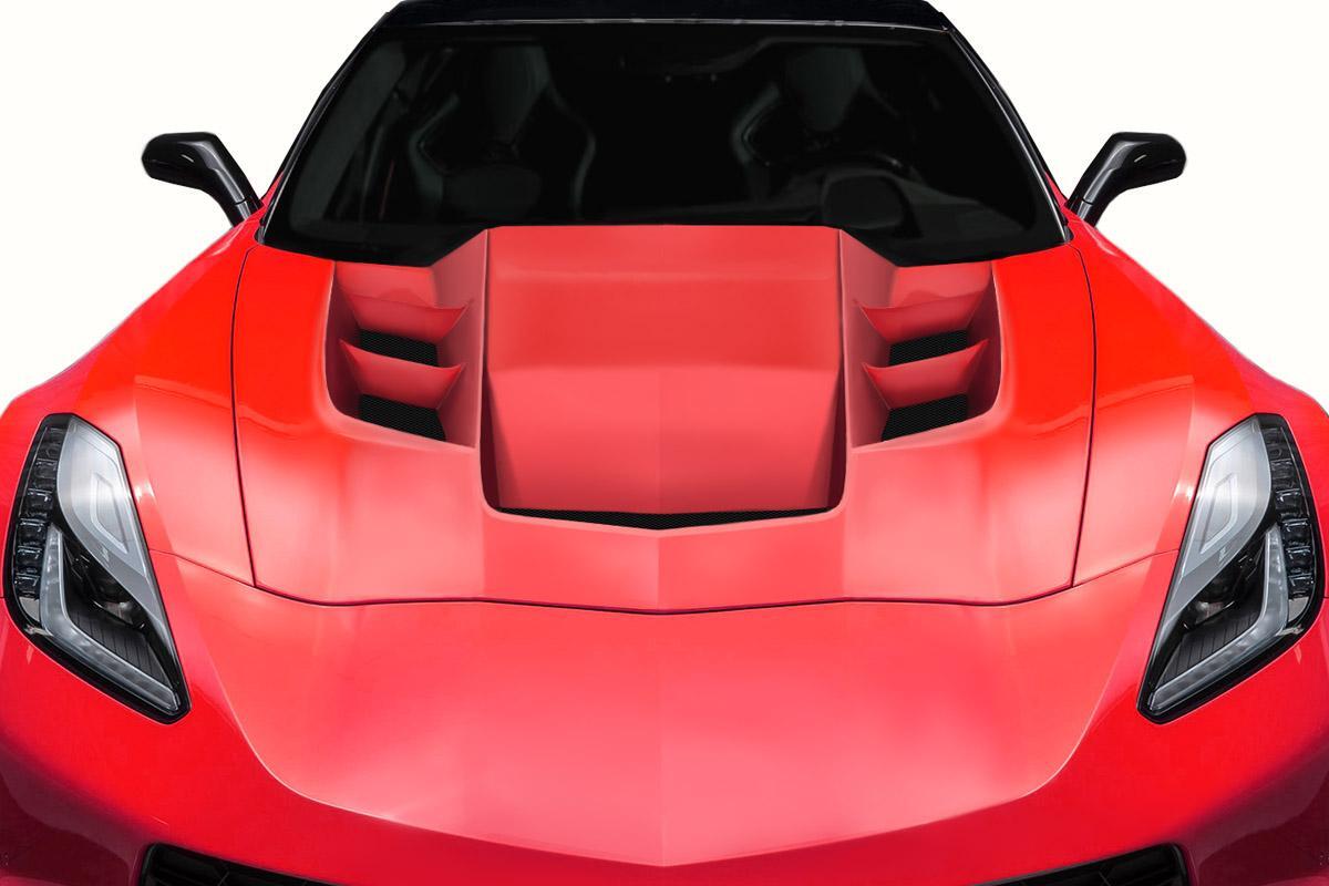 2014-2019 Chevrolet Corvette C7 Eagle Eye Hood, Fiberglass - view 1