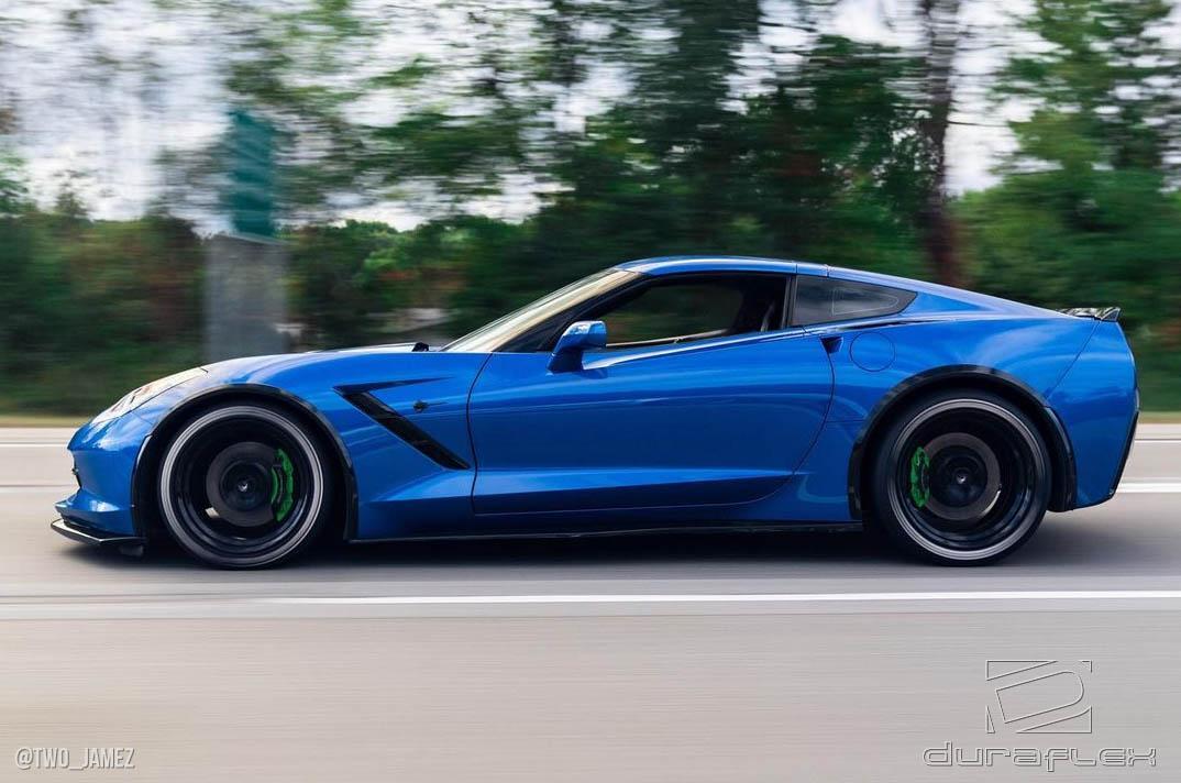 2014-2019 Chevrolet Corvette C7 ZR-C Fender Flares, Fiberglass - view 3