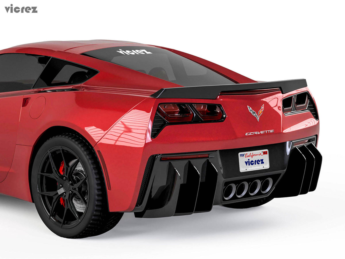 2014-2019 Chevrolet Corvette C7 Centa Rear Diffuser Fins
