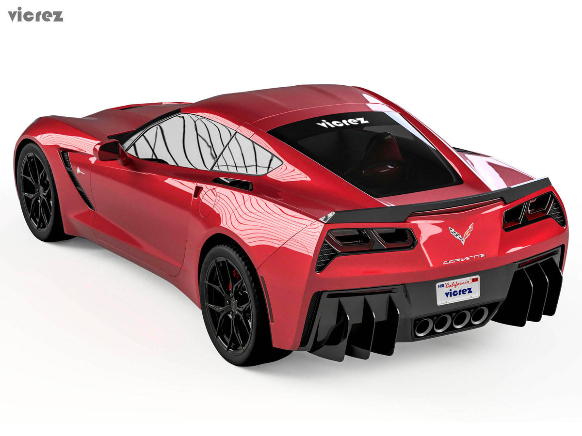 2014-2019 Chevrolet Corvette C7 Centa Rear Diffuser Fins - view 6