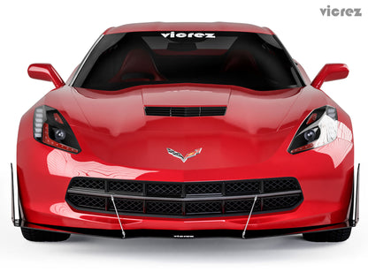 2014-2019 Chevrolet Corvette C7 V3R Front Bumper Splitter - view 3