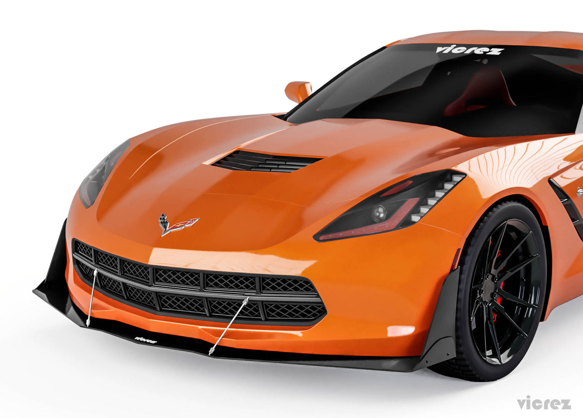 2014-2019 Chevrolet Corvette C7 VZR1 Front Bumper Splitter