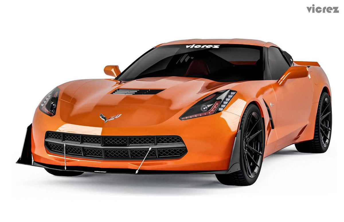 2014-2019 Chevrolet Corvette C7 VZR1 Front Bumper Splitter - view 5