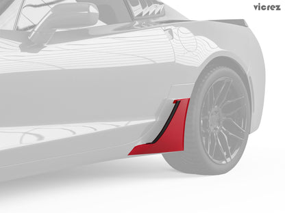 2014-2019 Corvette C7 Stingray Z06 Style Rear Brake Scoops - view 2