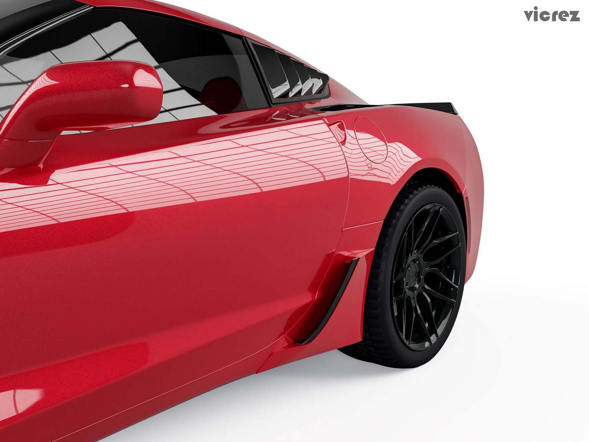 2014-2019 Corvette C7 Stingray Z06 Style Rear Brake Scoops - view 7