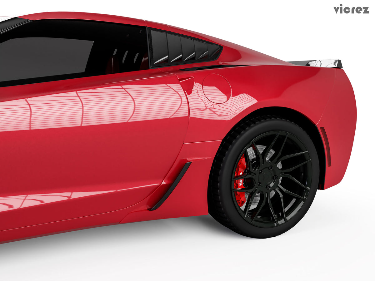 2014-2019 Corvette C7 Stingray Z06 Style Rear Brake Scoops - view 8