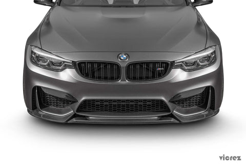 2014-2019 BMW M4 F82 F83/ M3 F80 V4R Carbon Fiber Front Lip Splitter