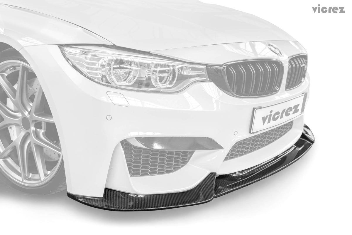 2014-2020 BMW M4 F82/F83 & M3 F80 V4R Front Lip Splitter - view 7