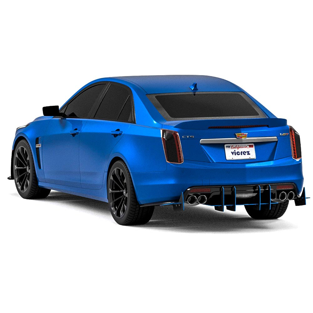 2014-2022 Cadillac CTS-V Genali VR2 Rear Diffuser, Carbon/Black - view 2