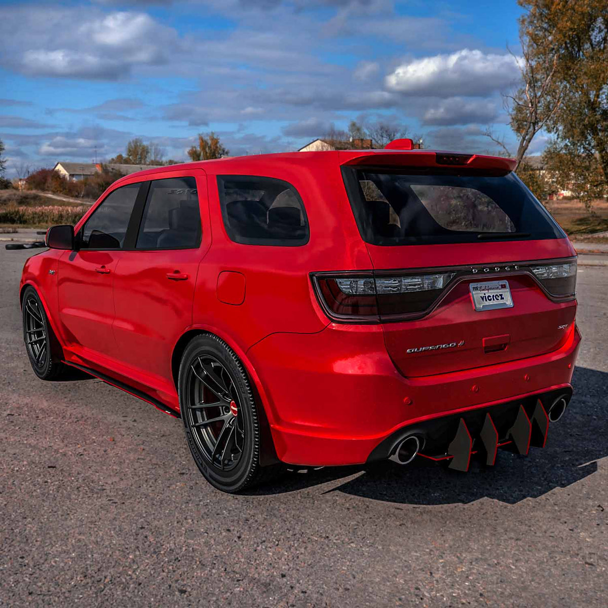 2014-2026 Dodge Durango Centa VR2 Rear Diffuser, Carbon/Black - view 12