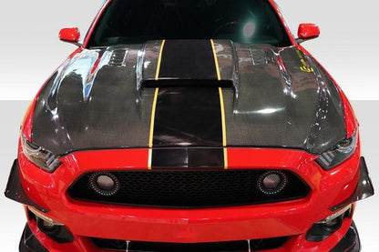 2015-2017 Ford Mustang CVX Hood, Carbon Fiber - view 1
