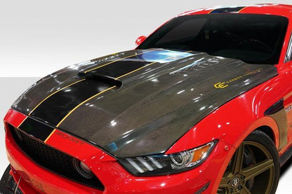 2015-2017 Ford Mustang CVX Hood, Carbon Fiber - view 2