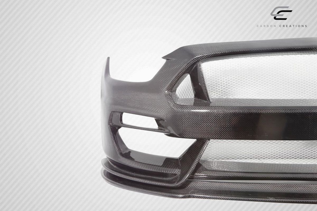 2015-2017 Ford Mustang GT350 Look Front Bumper, Carbon Fiber - view 3