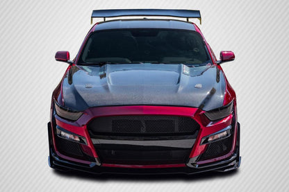 2015-2017 Ford Mustang GT350 Look Hood, Carbon Fiber - view 1