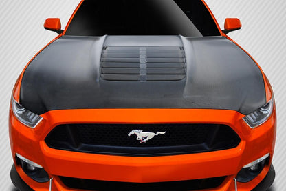 2015-2017 Ford Mustang GT500 V2 Hood, Carbon Fiber - view 1