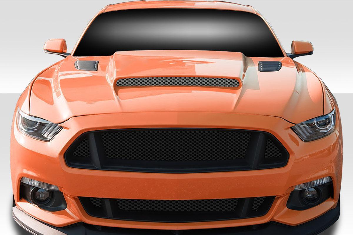 2015-2017 Ford Mustang CVX V2 Hood, Fiberglass - view 1
