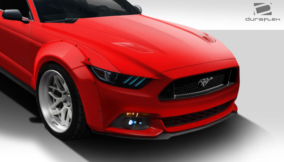 2015-2017 Ford Mustang Grid Wide Body Front Fender Flares, Fiberglass - view 9
