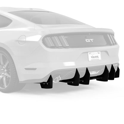 2015-2017 Ford Mustang Centa VR2 Rear Diffuser, Carbon/Black - view 2
