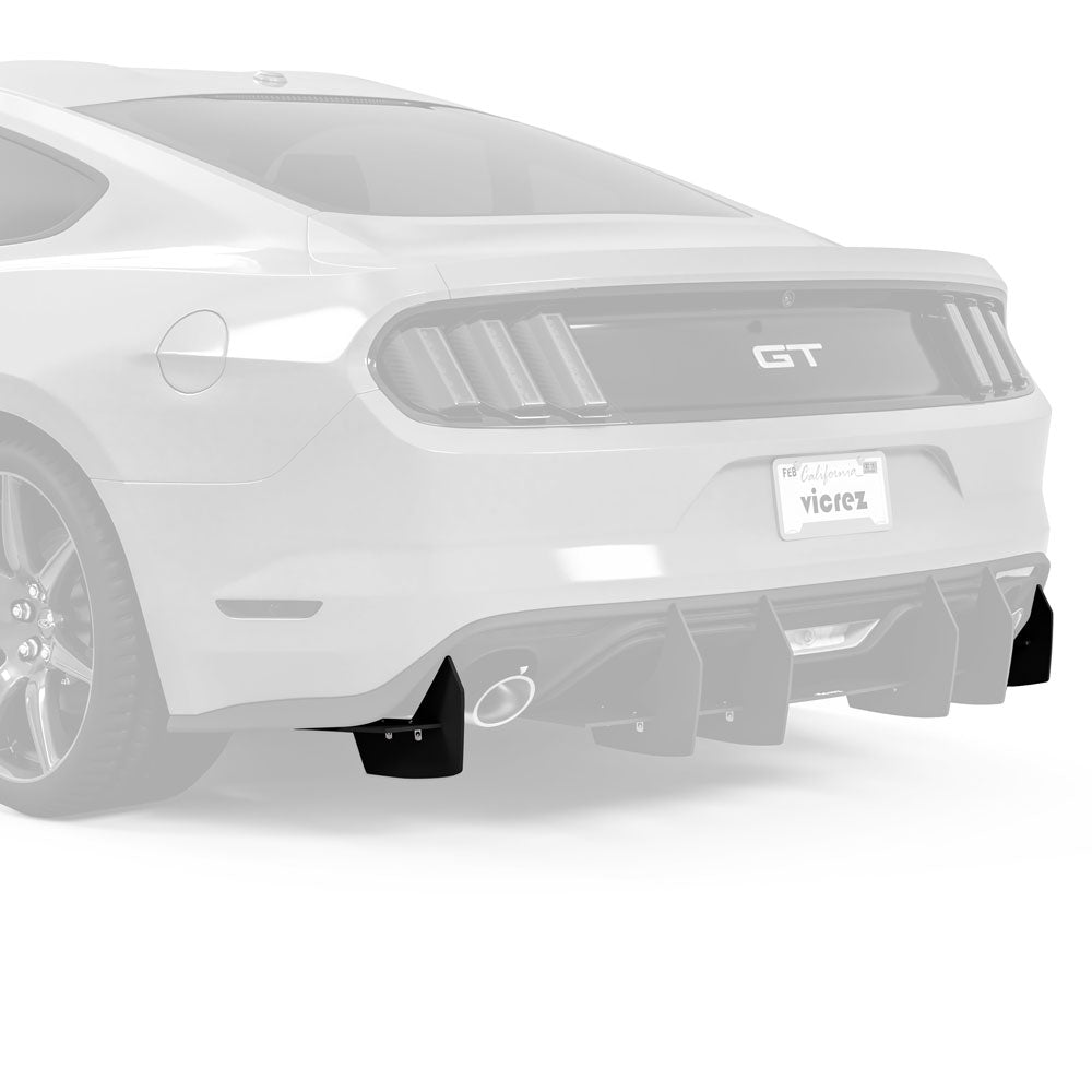 2015-2017 Ford Mustang Centa VR2 Rear Diffuser, Carbon/Black - view 7