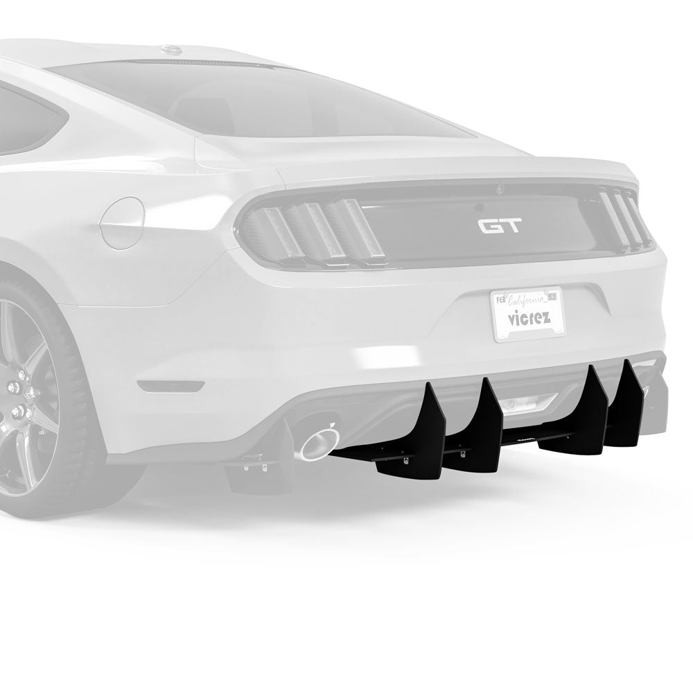 2015-2017 Ford Mustang Centa VR2 Rear Diffuser, Carbon/Black - view 8
