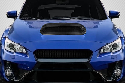2015-2021 Subaru WRX Sti Hyperflow Hood Scoop, Carbon Fiber - view 1
