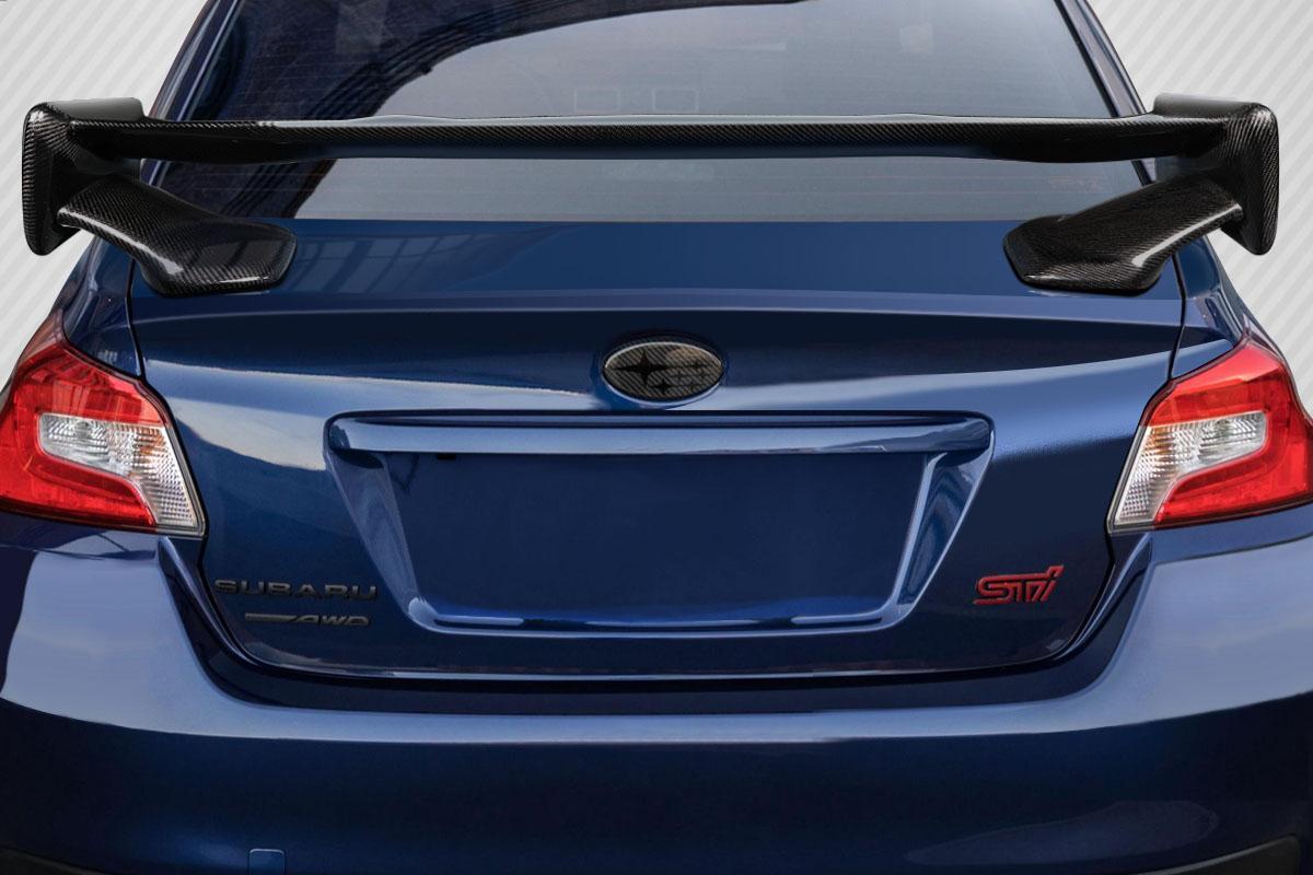 2015-2021 Subaru WRX STI Low Pro Rear Wing Spoiler, Carbon Fiber - view 1