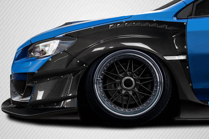 2015-2021 Subaru WRX STI VRS Wide Body Front Fenders, Carbon Fiber - view 1
