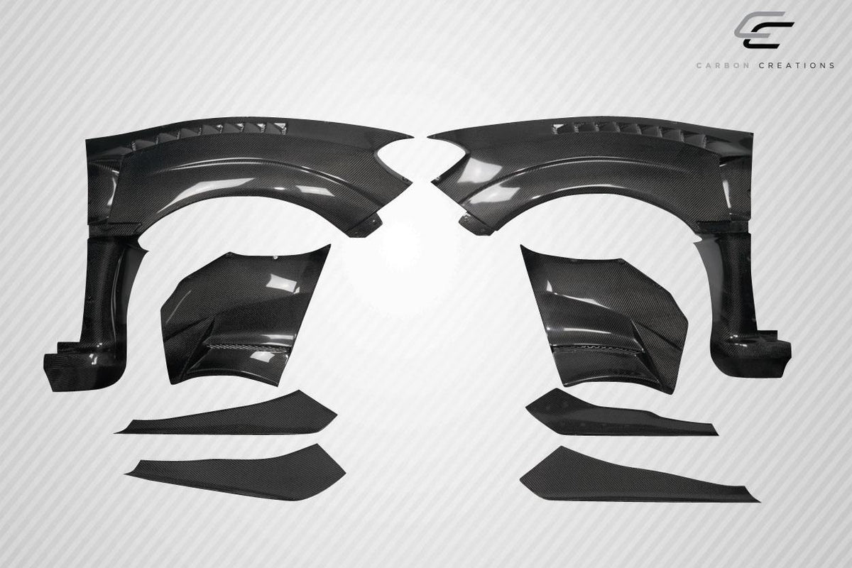 2015-2021 Subaru WRX STI VRS Wide Body Front Fenders, Carbon Fiber - view 2