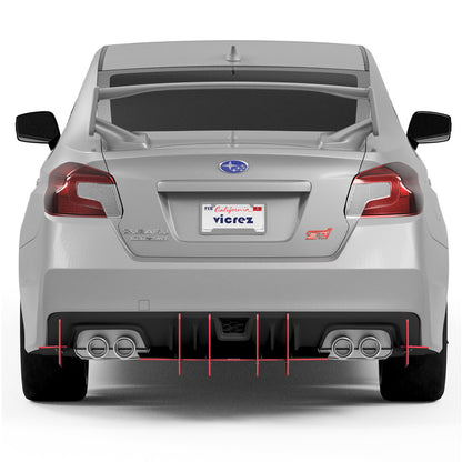2015-2021 Subaru WRX / STI Genali VR2 Rear Diffuser - view 3