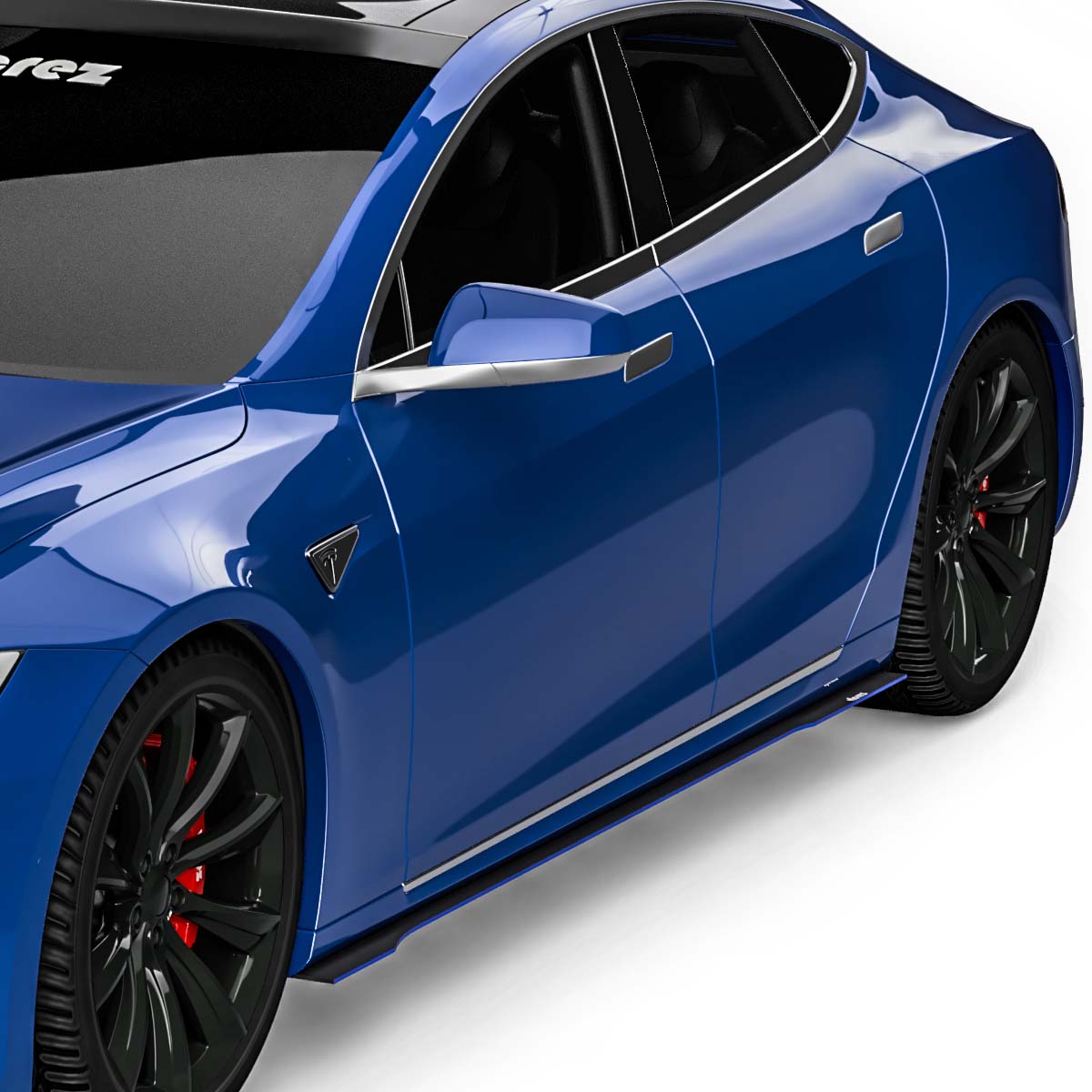 2015-2021 Tesla Model S VR1 Side Skirt Splitters