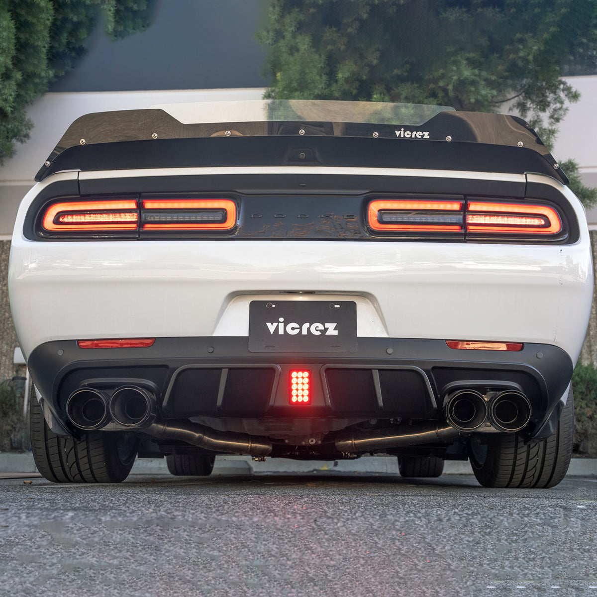 2015-2023 Dodge Challenger BL Style Rear Diffuser, Matte Black - view 2