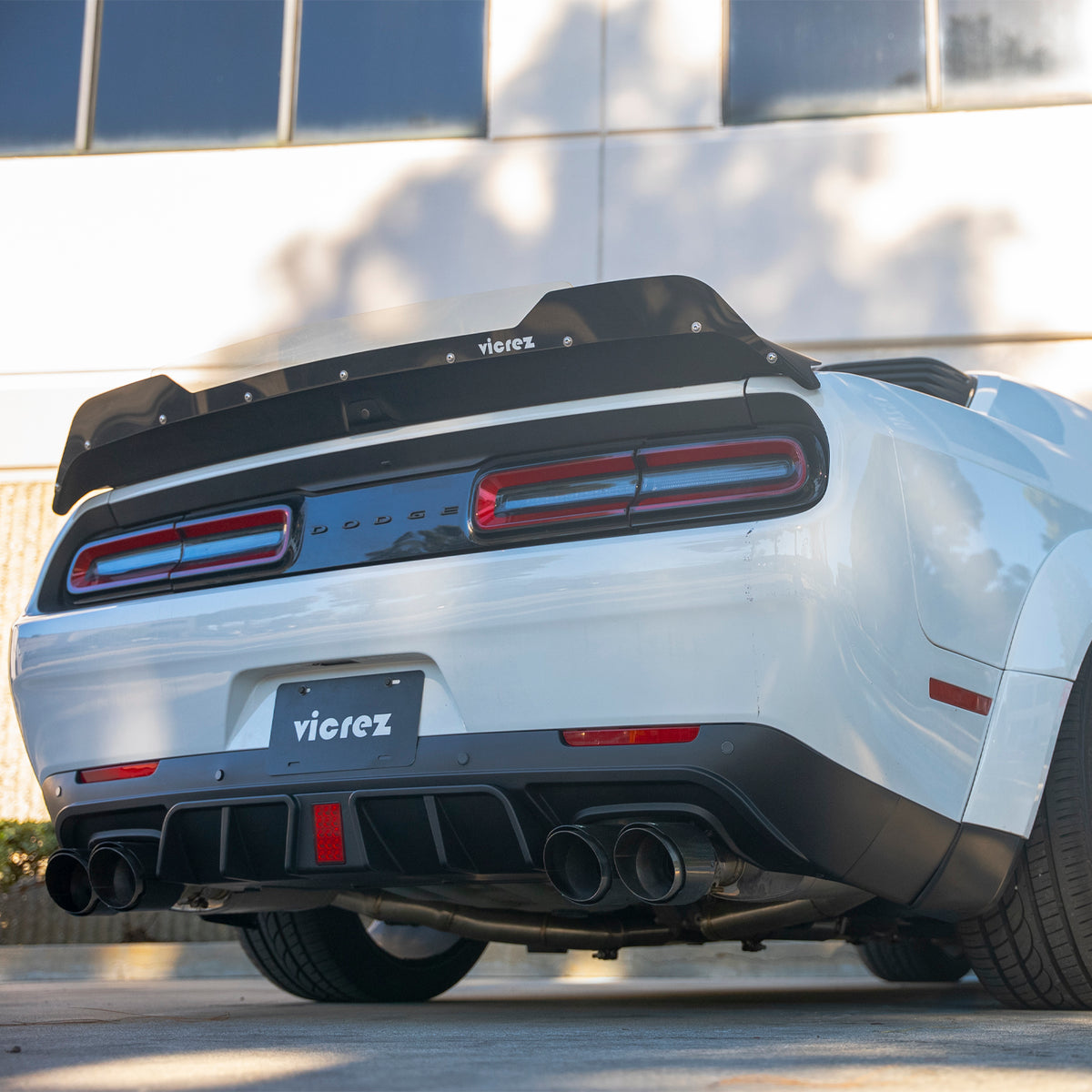 2015-2023 Dodge Challenger BL Style Rear Diffuser, Matte Black - view 3