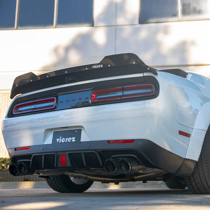 2015-2023 Dodge Challenger BL Style Rear Diffuser, Matte Black - view 3