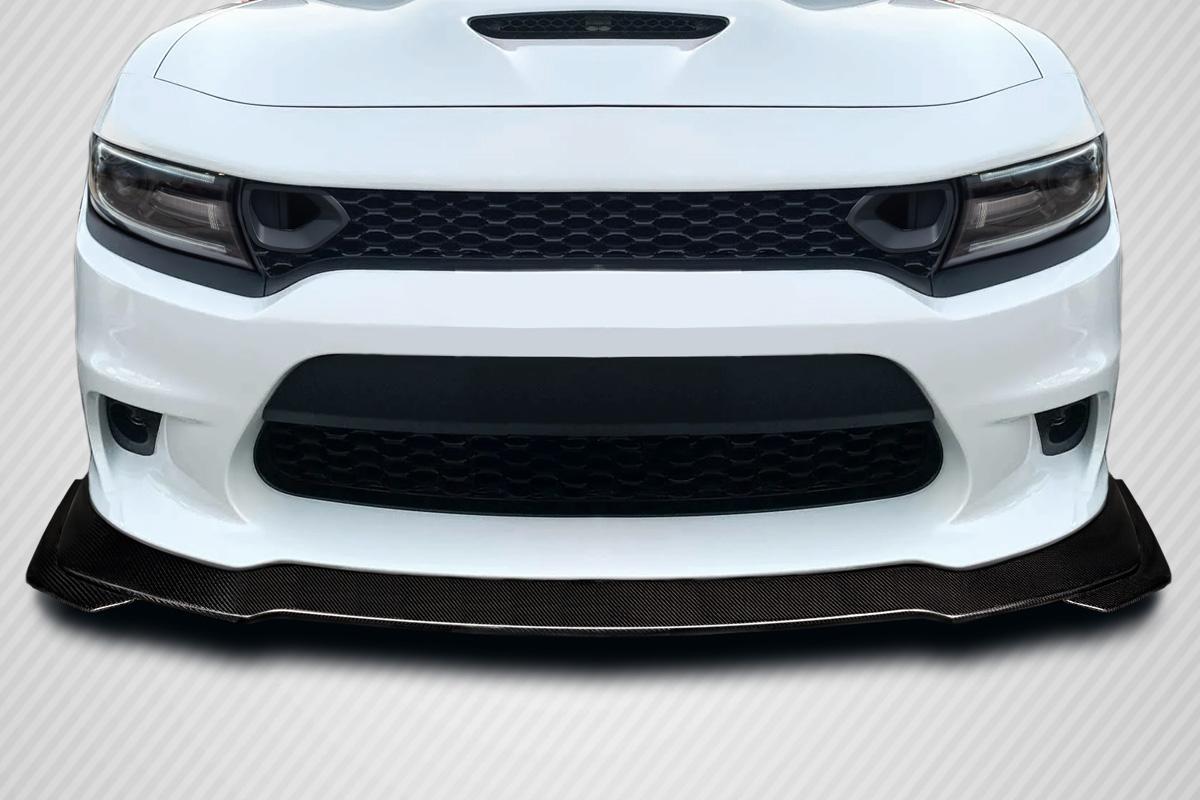 2015-2023 Dodge Charger Fastlane Front Lip Spoiler Air Dam, Carbon - view 1