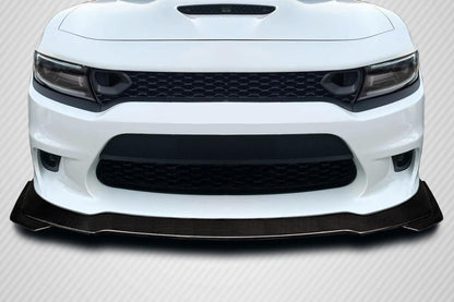 2015-2023 Dodge Charger Fastlane Front Lip Spoiler Air Dam, Carbon - view 1