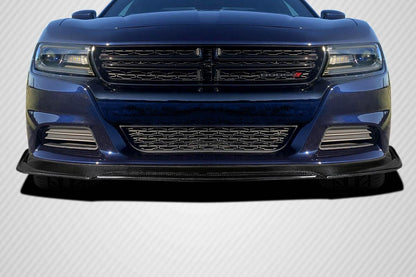 2015-2023 Dodge Charger Sportline Front Lip Spoiler Air Dam, Carbon - view 1