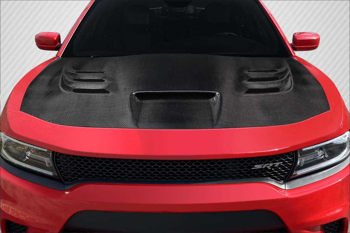 2015-2023 Dodge Charger Viper Hood, Carbon Fiber - view 1