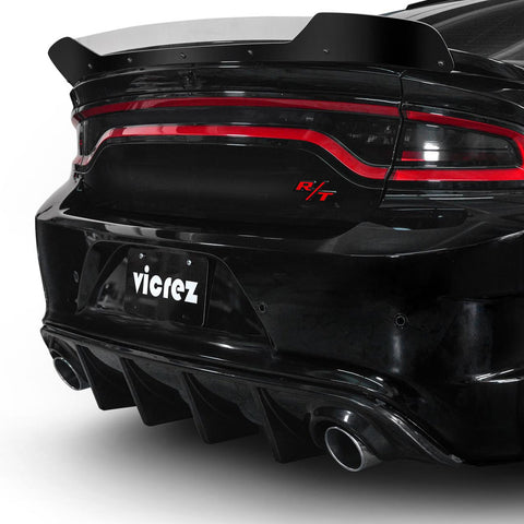 2015-2022 Dodge Charger R/T, SRT 392, Hellcat V3R Style Rear Diffuser