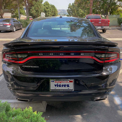 2015-2023 Dodge Charger Honeycomb Carbon SRT Style Rear Wing - view 3