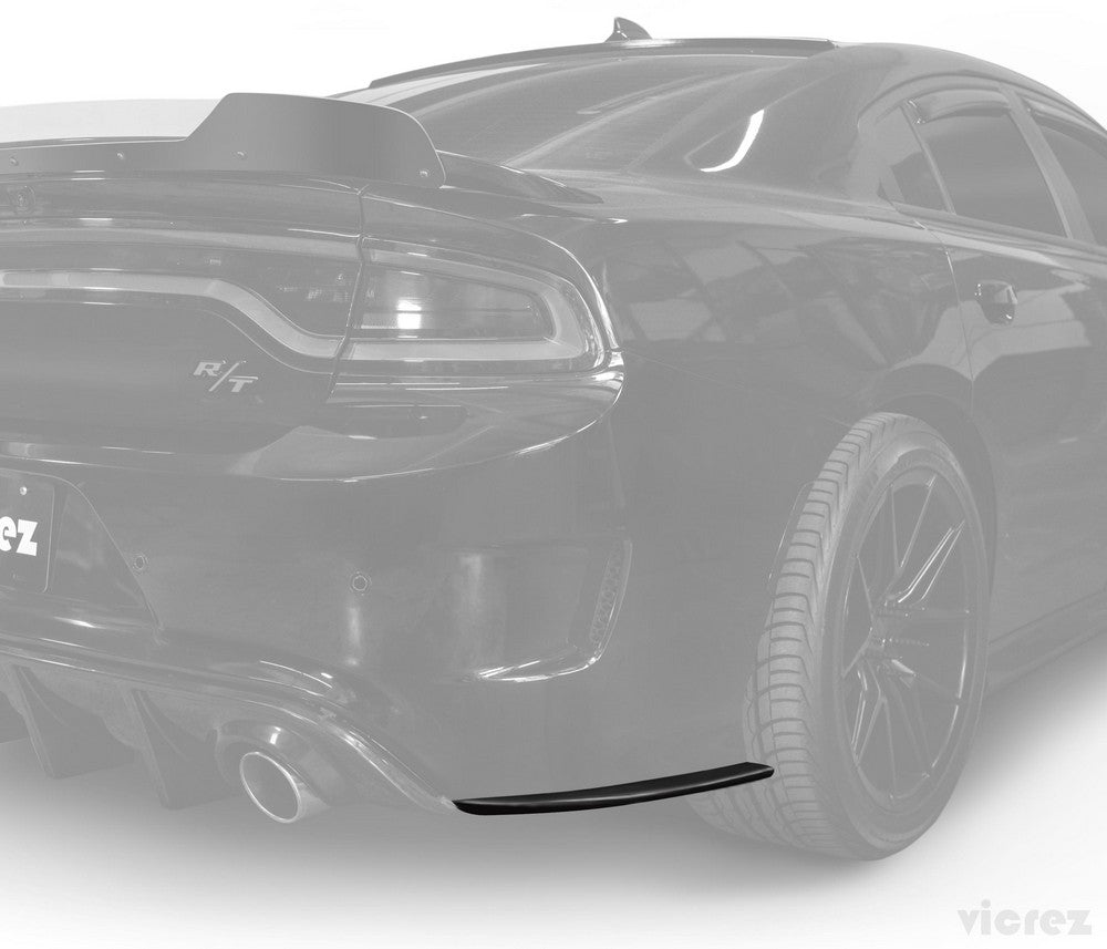 2015-2023 Dodge Charger V3R Style Rear Bumper Side Splitters - view 2