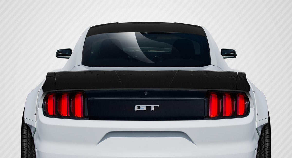 2015-2023 Ford Mustang Coupe Grid Rear Wing Spoiler, Carbon Fiber - view 1