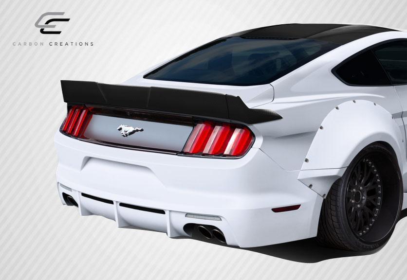 2015-2023 Ford Mustang Coupe Grid Rear Wing Spoiler, Carbon Fiber - view 2