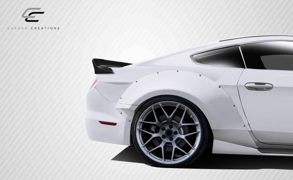 2015-2023 Ford Mustang Coupe Grid Rear Wing Spoiler, Carbon Fiber - view 3